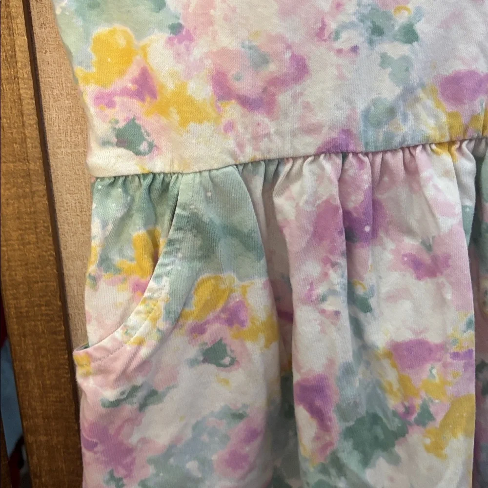 Cat & Jack Pastel Tie-Dye Kids Dress small